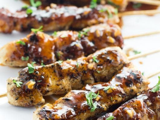 Apricot and Ginger Glazed Chicken Skewers