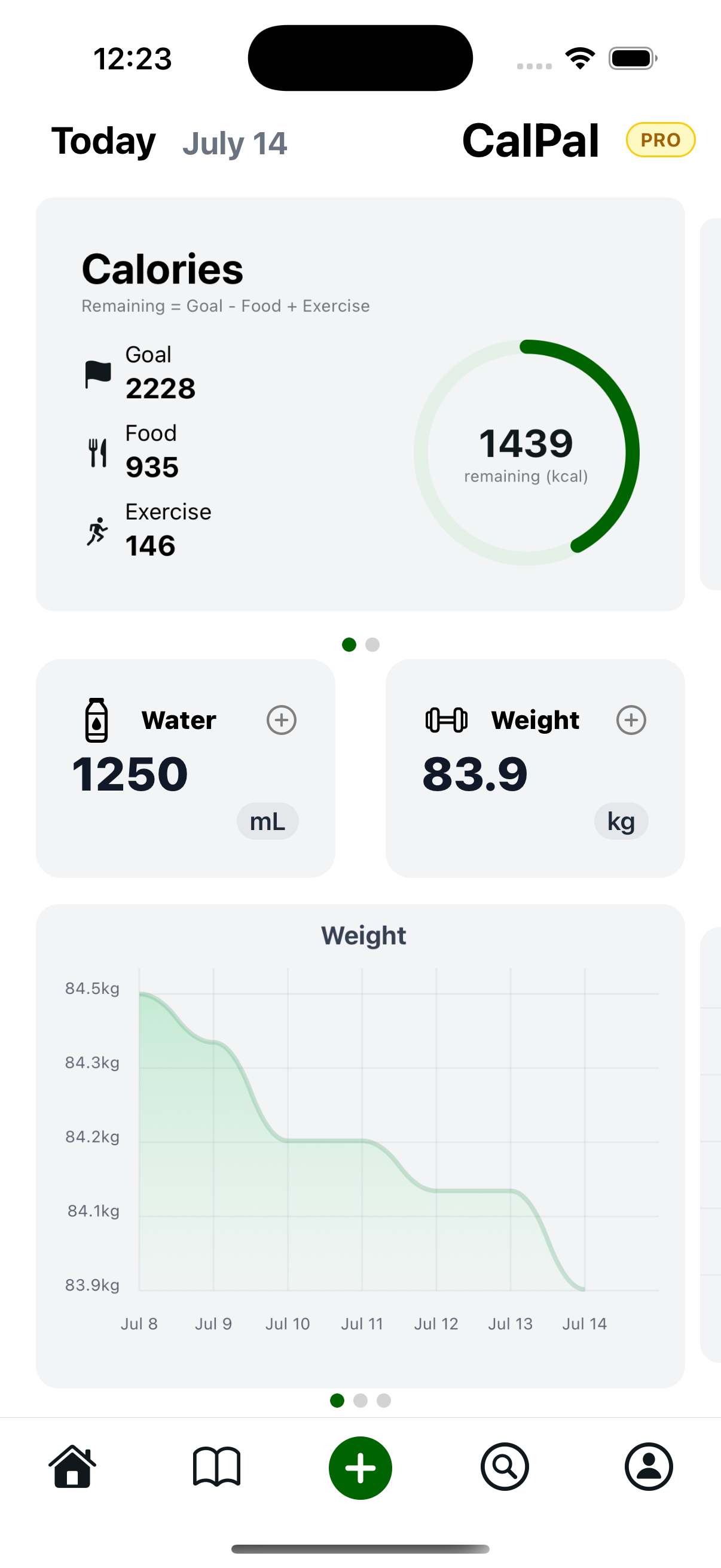 CalPal AI app interface showing AI food analysis on an iPhone screen.